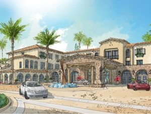 Artist's rendering shows the proposed Inn at the Mission San Juan Capistrano, the site currently being graded.